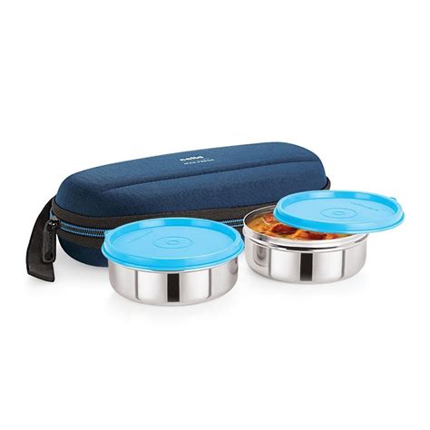 cello max fresh super steel lunch box set|CELLO Stainless Steel MF Super Lunch Box Set, .